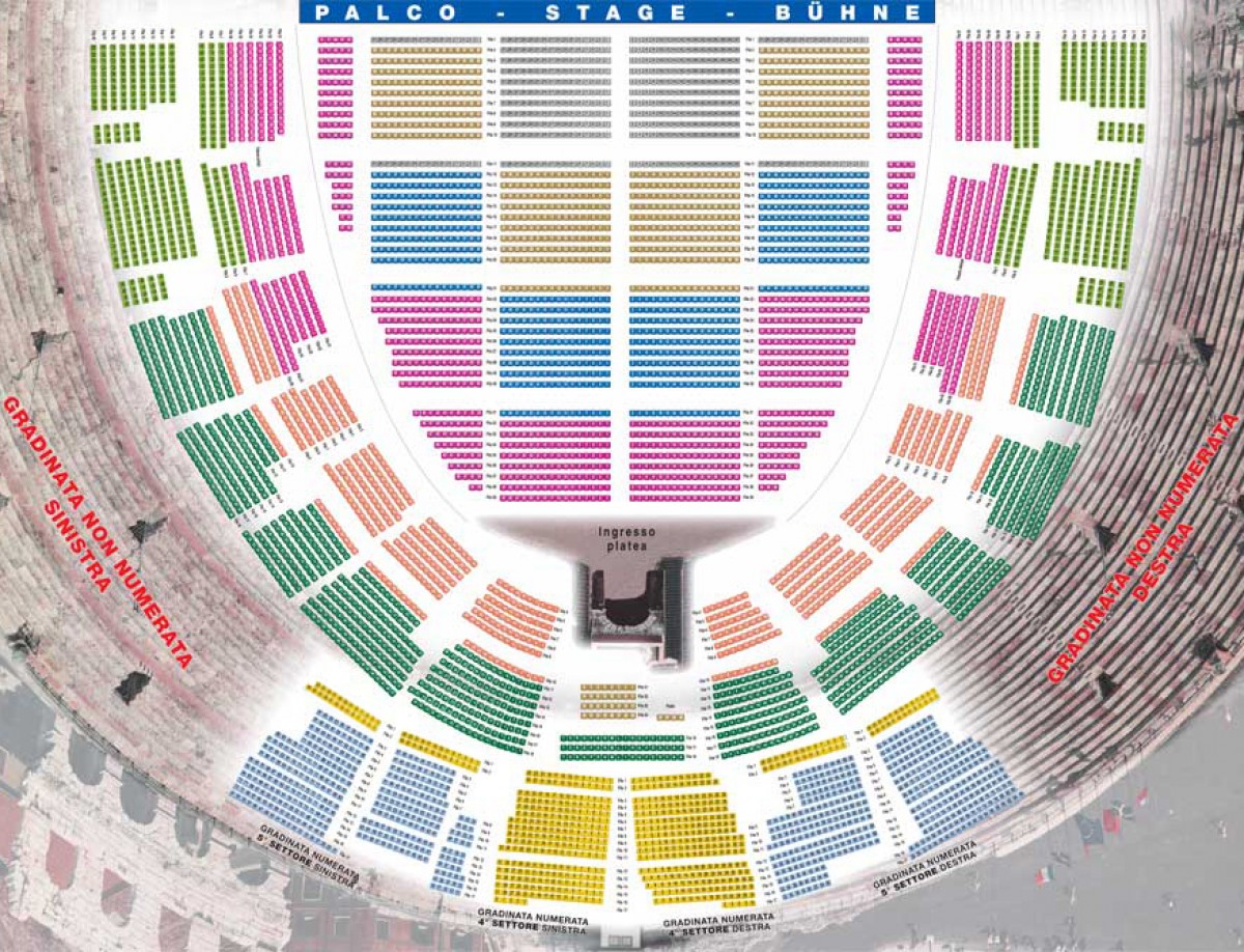 Teatro alla Scala in Arena - Verona, 31 Aug 2023 - Gradinata non numerata destra e sinistra